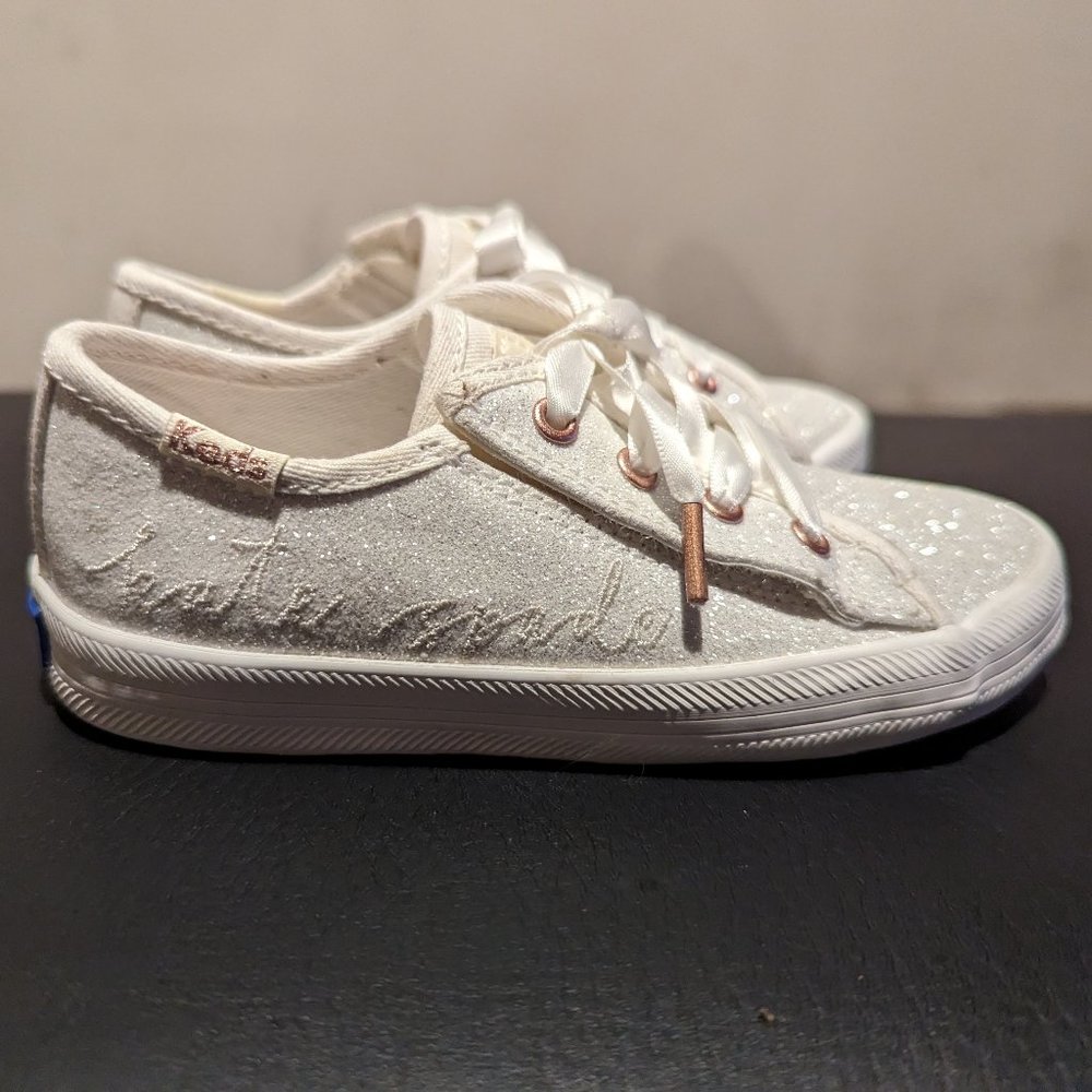 Kate Spade glitter Toddler sneakers in white